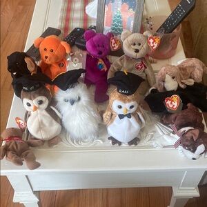 Ty Stuffed Animals Collection - Orange, Purple, Brown, White